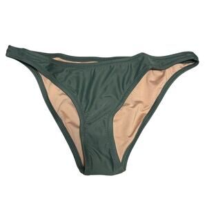 NWT J. Crew Heritage 1989 High-Leg‎ Bikini Bottom, Cool Cyprus Green, Size S